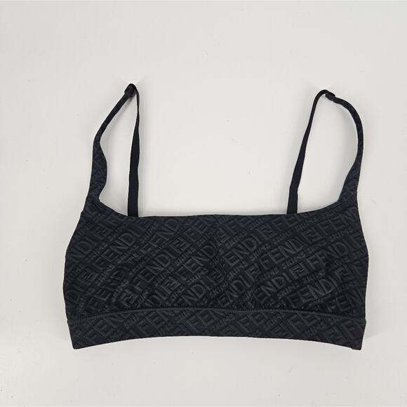 Fendi X Skims Black Grey Logo Bra XXS - Picture 1 of 7